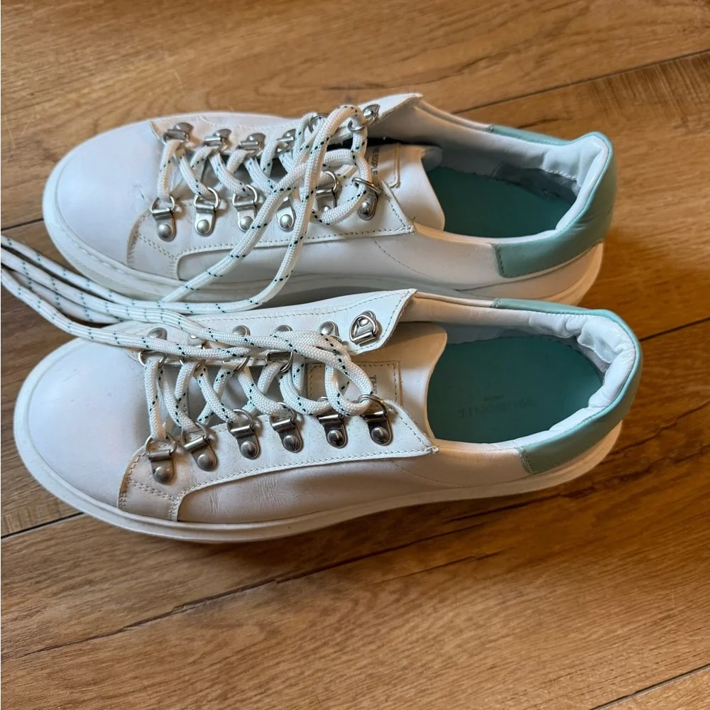The Kooples White and Light Blue Sneakers - Picture 7 of 7